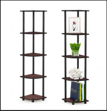 2pz Esquineros de Madera para Sala Cuarto Bano Dormitorio Almacenamiento Estante