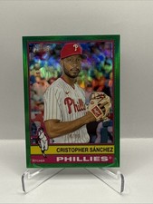 2025 Topps Heritage High Number 633 Cristopher Sanchez Green Refractor  /99