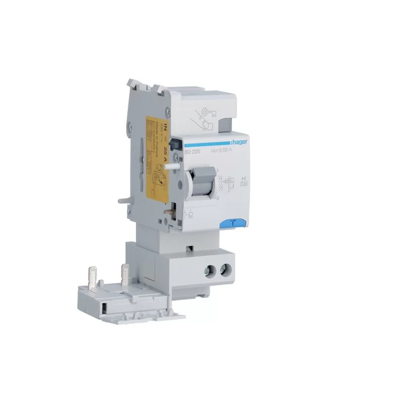 Hager BD225 Bloc différentiel bipolaire 2P 25A 30mA HI protection tableau électrique