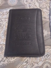 Ford Leather Document Organizer Folder Leed's Portfolio Black