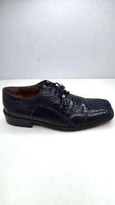 Stacy Adams Genuine Snakeskin and Leather Black Dress Shoes  display picture 2