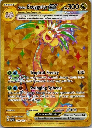 Alolan Exeggutor ex 248/191 Hyper Rare Surging Sparks Pokemon Holo Near Mint