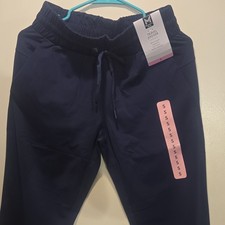 Member's Mark Women's Travel Jogger Pants Relaxed Fit Pockets Navy S 28"