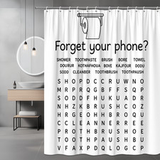 Funny Shower Curtain - Forget Your Phone Unique Bathroom Decor