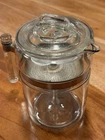VINTAGE PYREX Flameware  6-9 CUP GLASS PERCOLATOR COFFEE POT