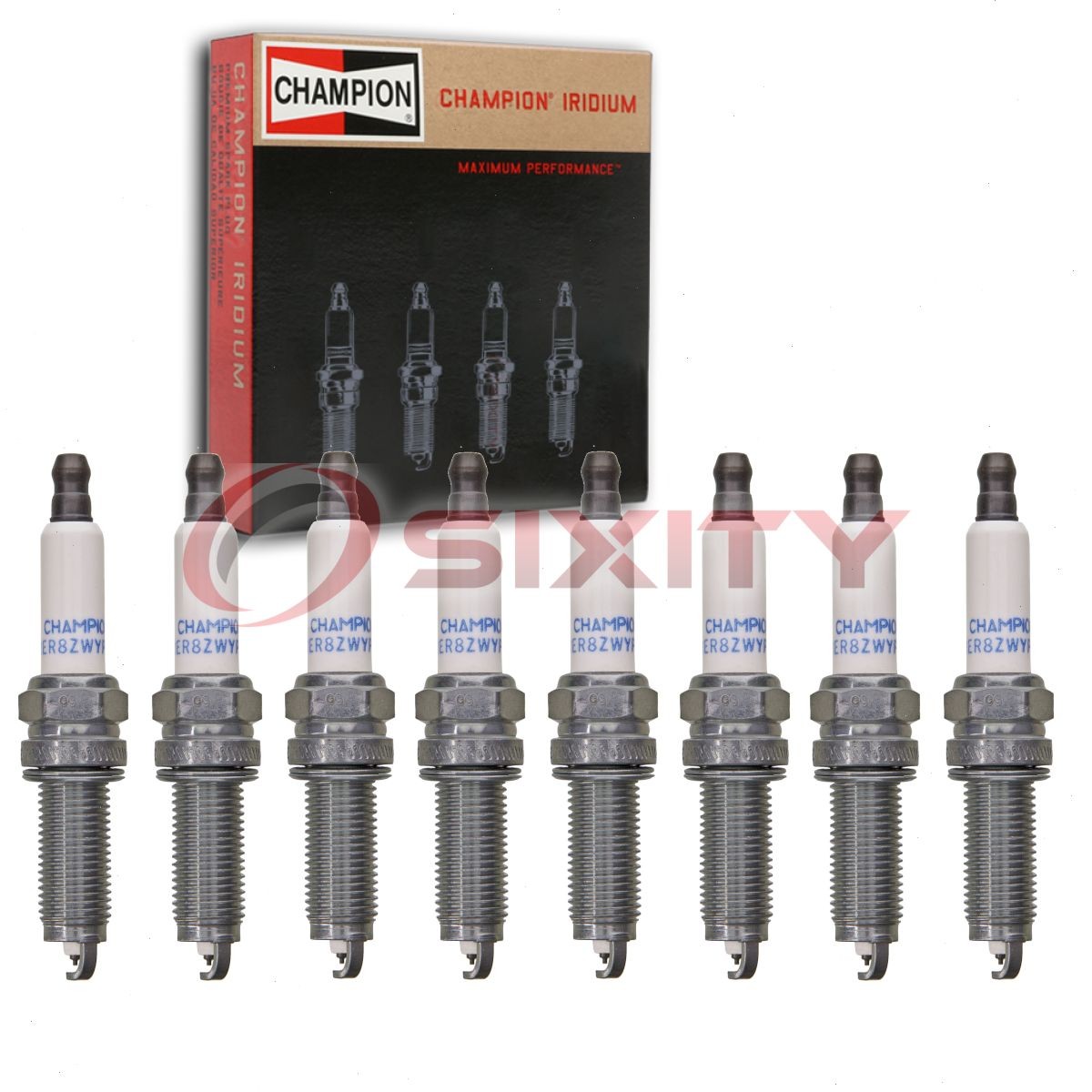 8 pc Champion 9417 Iridium Spark Plugs for Ignition Secondary  jl
