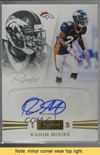 2011 Panini Playbook Rookie Gold 11/49 Rahim Moore #82 Auto READ 0c6
