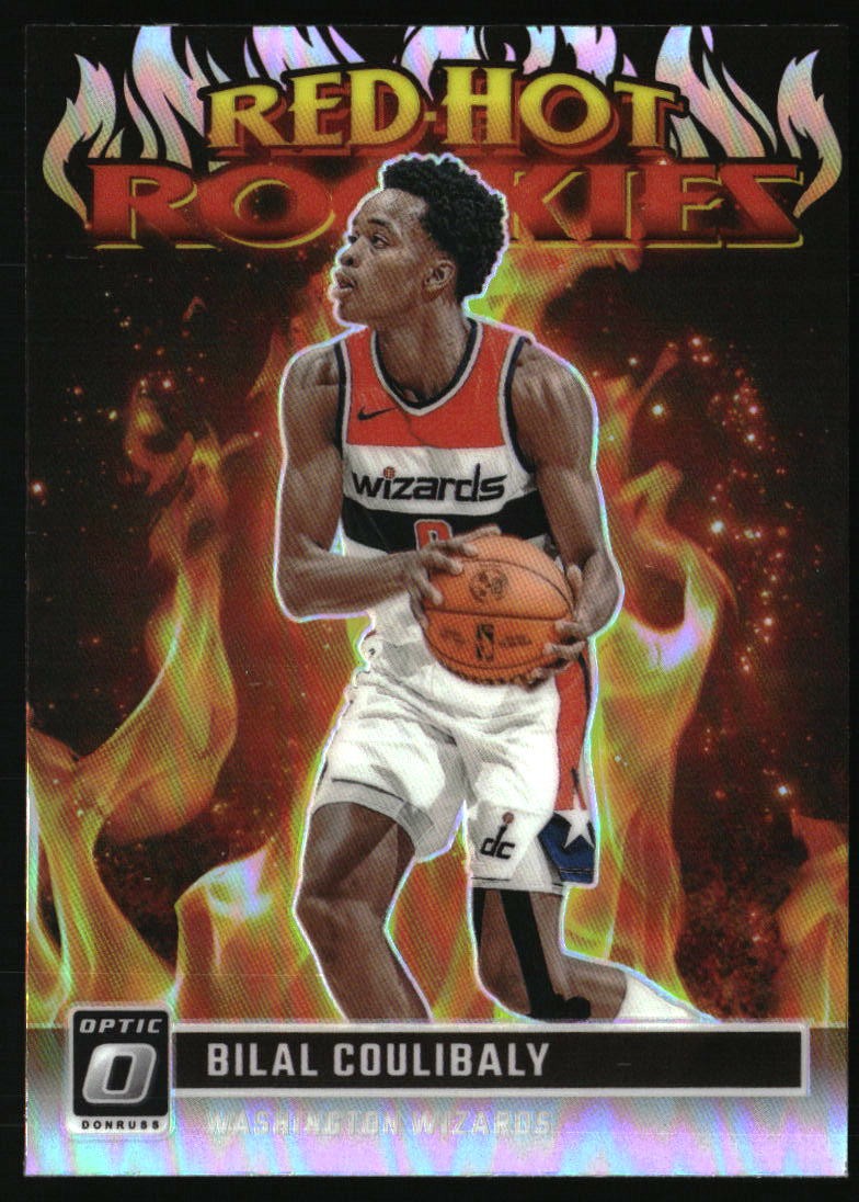 2023-24 Donruss Optic #11 Bilal Coulibaly Red Hot Rookies Holo Wizards