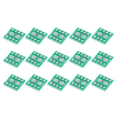 15 Stück SOIC8 auf DIP8 schmaler Adapter, 12 x 12 mm 8poliger doppelseitiger ...