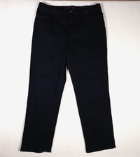 Gloria Vanderbilt Amanda Women's blue Jeans tapered Sz 18 Dark Wash High Rise