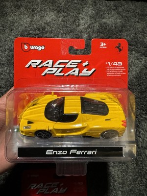 Bburago Race+Play Yellow Enzo Ferrari 1:43 Scale BRAND NEW