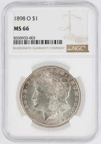 1898-O Morgan Dollar NGC MS66 New Orleans Minted Silver Dollar No Reserve