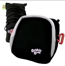 BubbleBum Booster Inflatable Backless Car Seat Portable Travel Black, 40-100 lbs