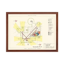 Old Map of Youngstown Municipal Airport, OH 1951 - Vintage Y