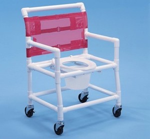 healthline pvc shower commode chair