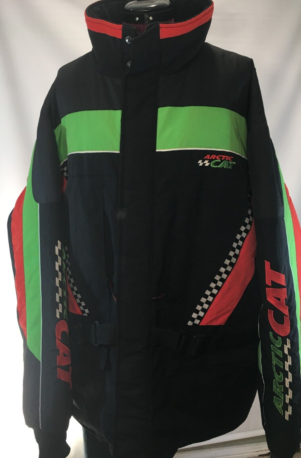 Vintage Arcticwear Arctic Cat Snowmobile Jacket Coat Size 2XL Black