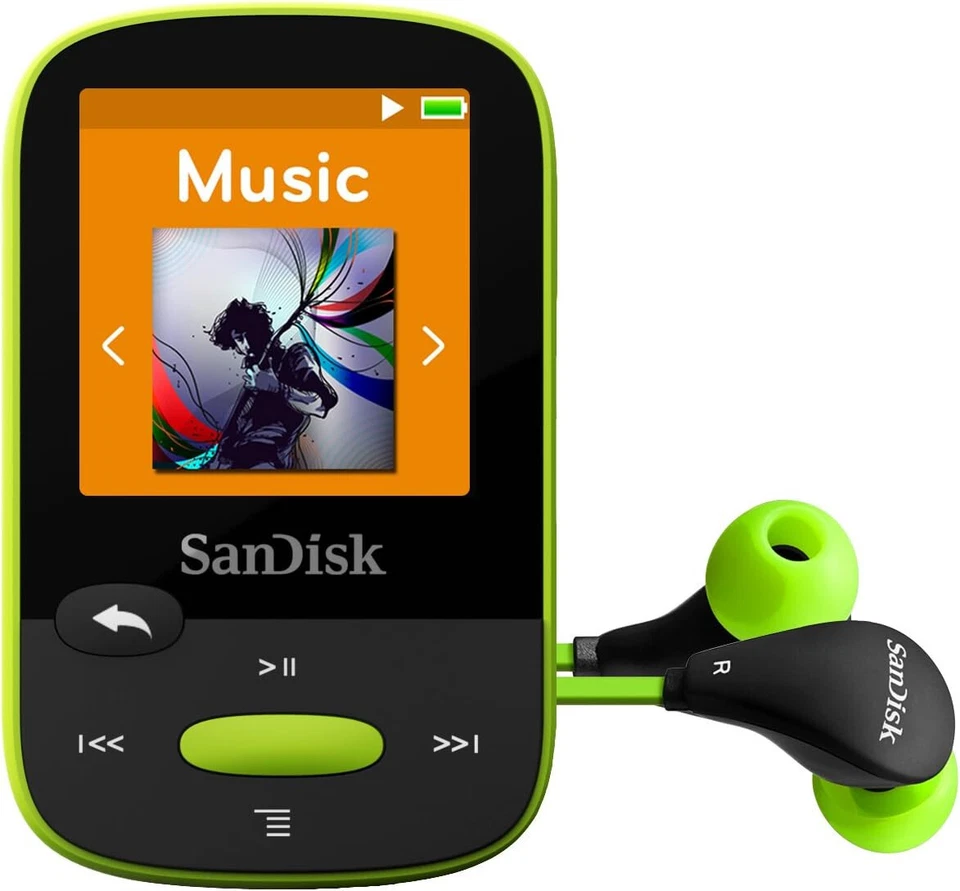 SanDisk Clip Sport 8GB - Lime - KOSHER MP3 Player - No FM Radio - Open box - Image 2 of 4