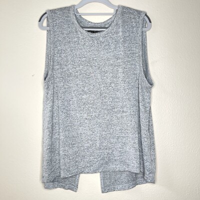Rag & Bone Sleeveless Grey Crew Neck Open Back Tank Top Size L | eBay