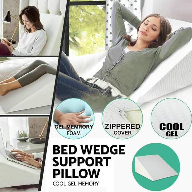 Bed Rest Pillow Reading Large Memory Foam Cushion Back Neck
