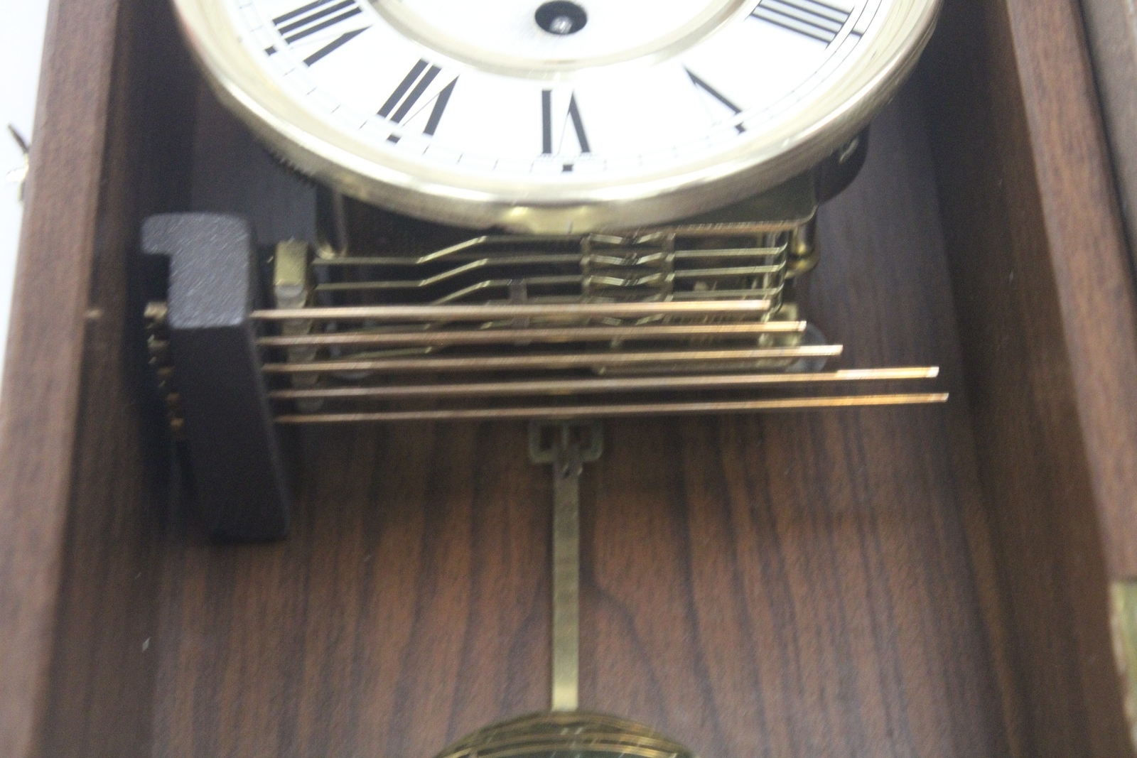 Vintage HERMLE Small Mechanical KeyWound Wall Clock with Chimes