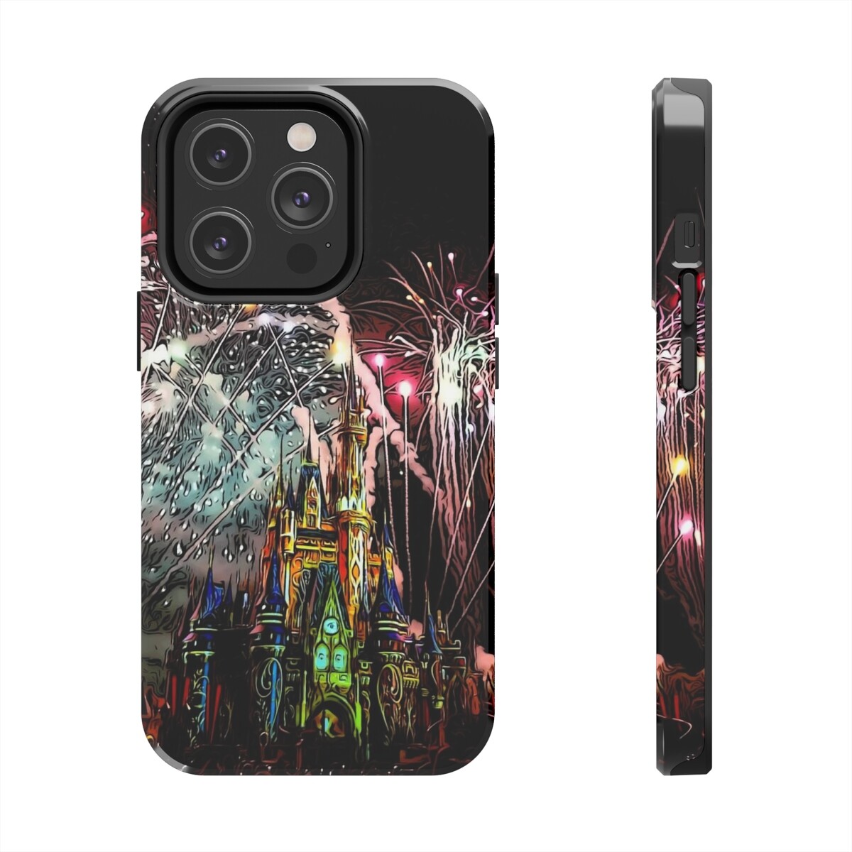 Disney Castle Fireworks iPhone Case, For iPhone 15 14 13 12 11 X pro max  phone