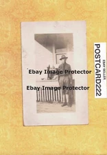 X Army Soldier 1908-49 RPPC real photo postcard in uniform military