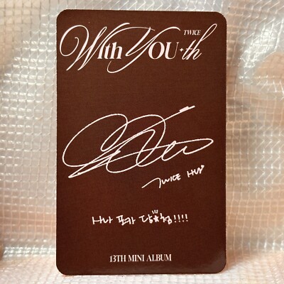 Sana Official Photocard Twice 13th Mini Album With You-th Digipack