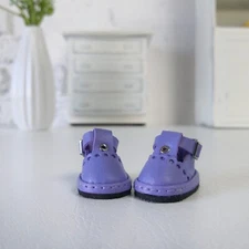 Summer shoes for the Blythe doll. Purple doll shoes Handmade Fashion Doll