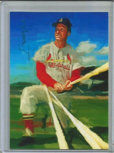 2014 STAN MUSIAL # 8 SLC 71/100 ORIGINAL PRINT ART SKETCH CARD ARTIST SIGNED - Picture 1 of 2