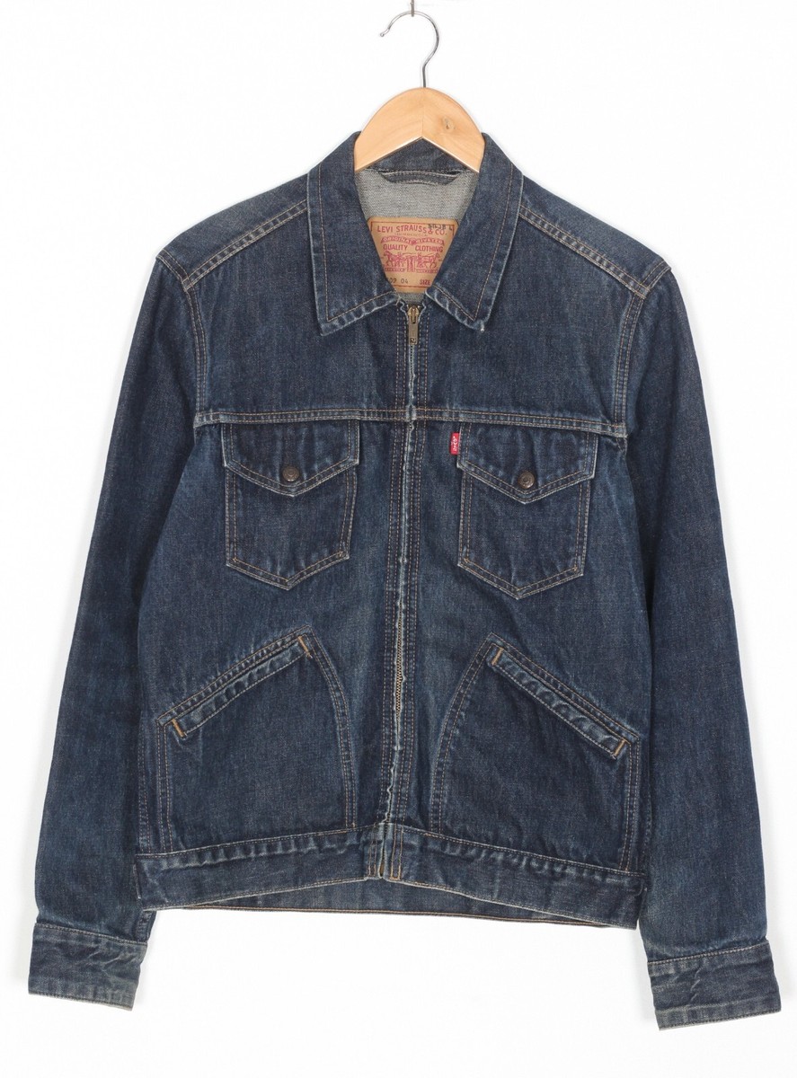 LEVI'S 70509 04 Vintage Zip Up Jean Denim Trucker Jacket Men Size