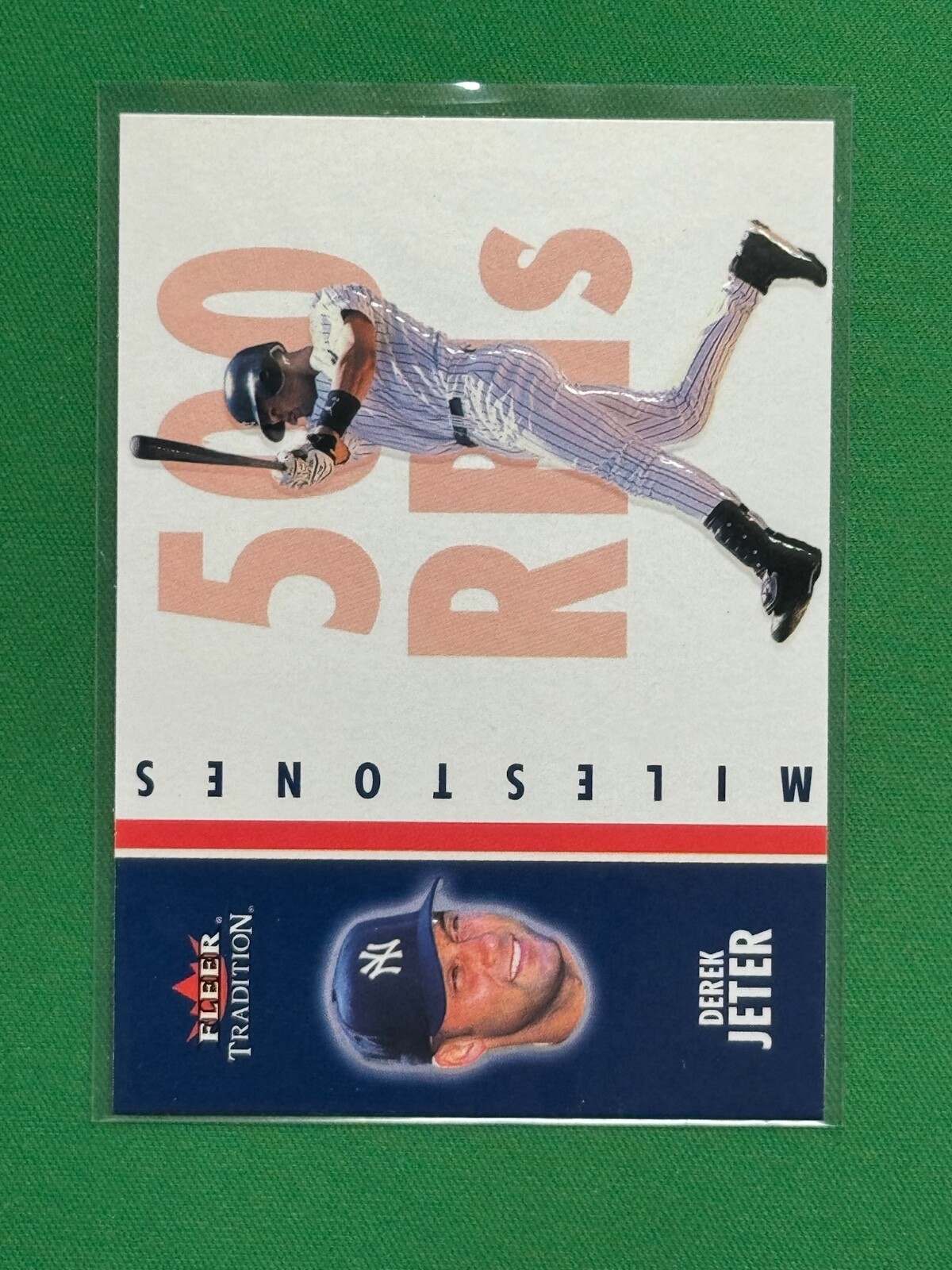 2003 Fleer Tradition Derek Jeter #16 of 25MS Milestones 500 RBIs