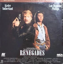 New RENEGADES LASERDISC Vtg 80s Kiefer Sutherland Crime Action 1989 SEALED LD !