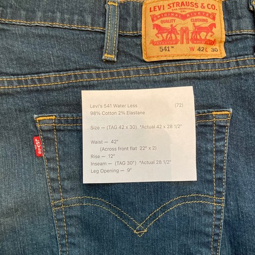 Levis 541 Men's 42x30 Jeans Red Tab 