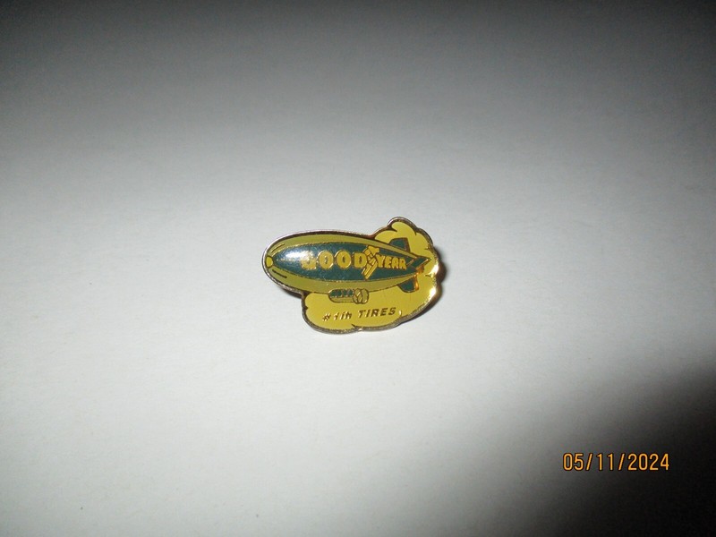 Good Year Blimp # 1 In Tires Enameled & Metal Pin