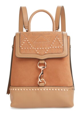 Rebecca Minkoff Bree Studded Leather Convertible Backpack Purse