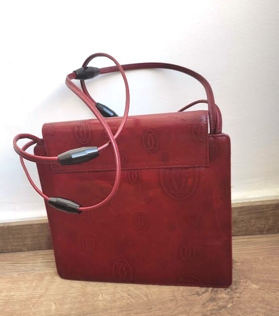 Cartier バーガンディ レザー バッグ Cartier カルティエ CARTIER ショルダーバッグ マストライン