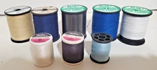 Lot of 8 Assorted Colors Sewing Thread Spools ~ Talon, Magnolia Mill, Walmart