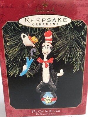 Décoration Noël Hallmark – Le Chat Chapeauté Dr. Seuss (Neuf Sous Blister)