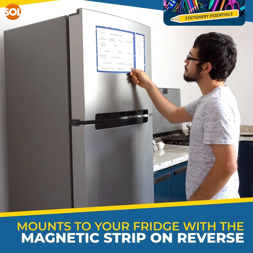 Magnetic Weekly Meal Planner and Shopping List Fridge Note Pad 52 Tear Off Pages - Image 4 of 4