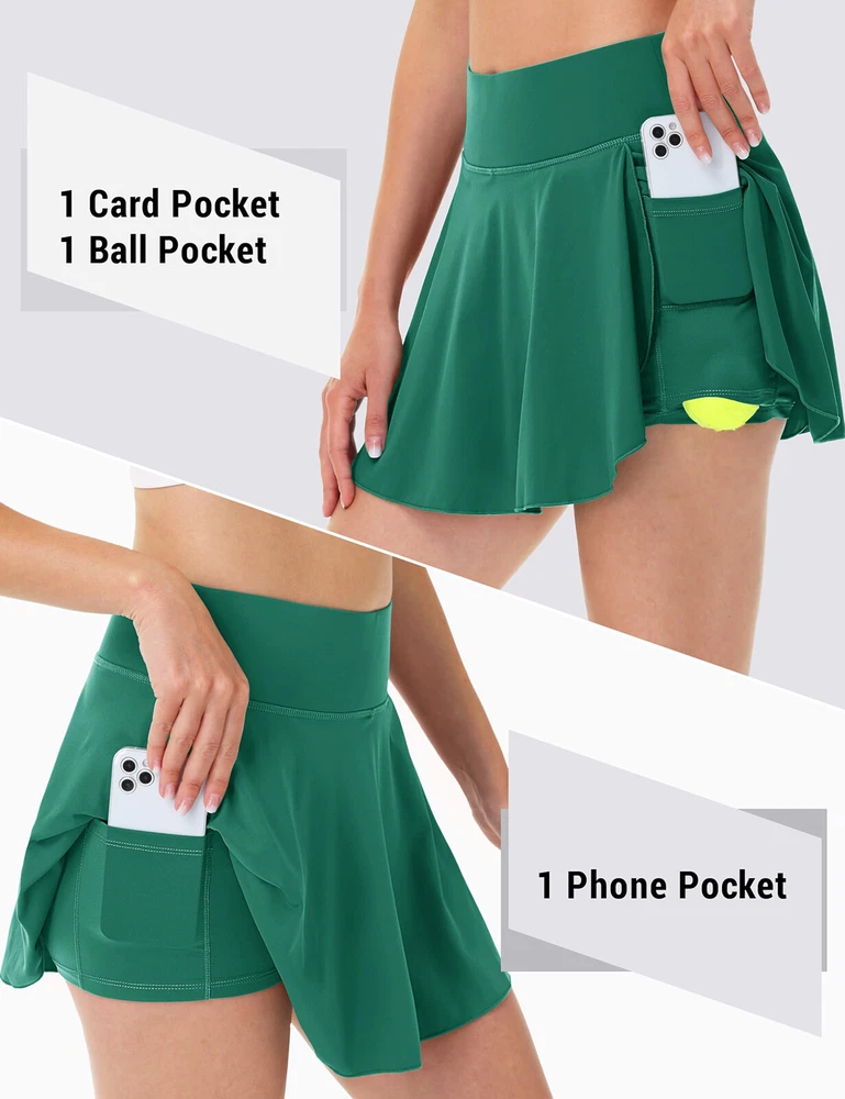 Womens Tennis Skirt Pleated Golf Skirts With Pocket High Waisted Athletic Skorts