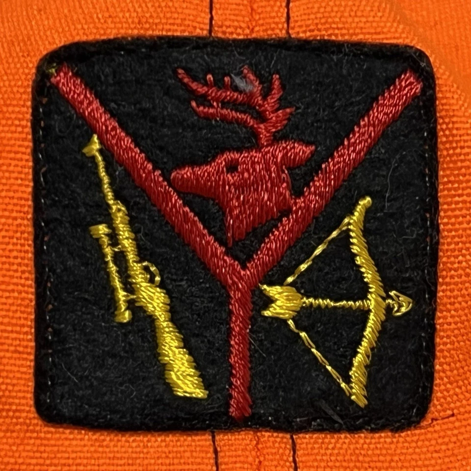 Boné de caça OS laranja vintage feito nos EUA para área externa - Imagem 3 de 4