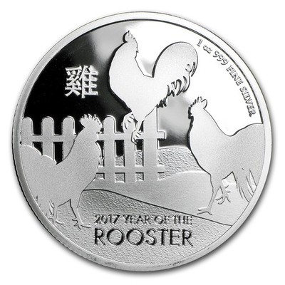 2017 Niue 1 oz Silver $2 Lunar Year of the Rooster BU | eBay