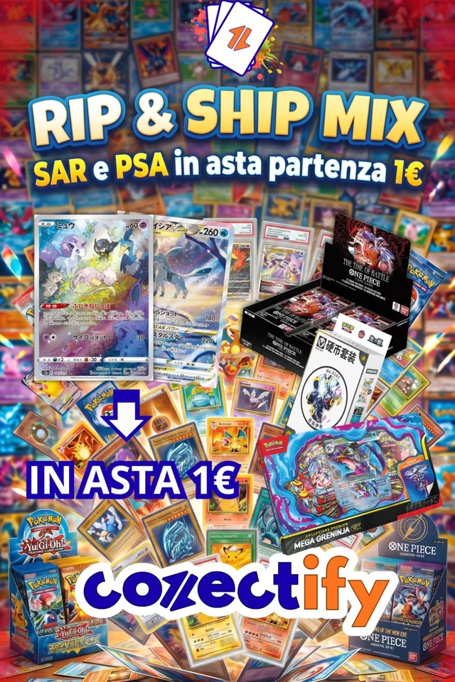 TUTTO ASTE 1€ 🔥 RIP&SHIP E CARTE SINGOLE IN ASTA!