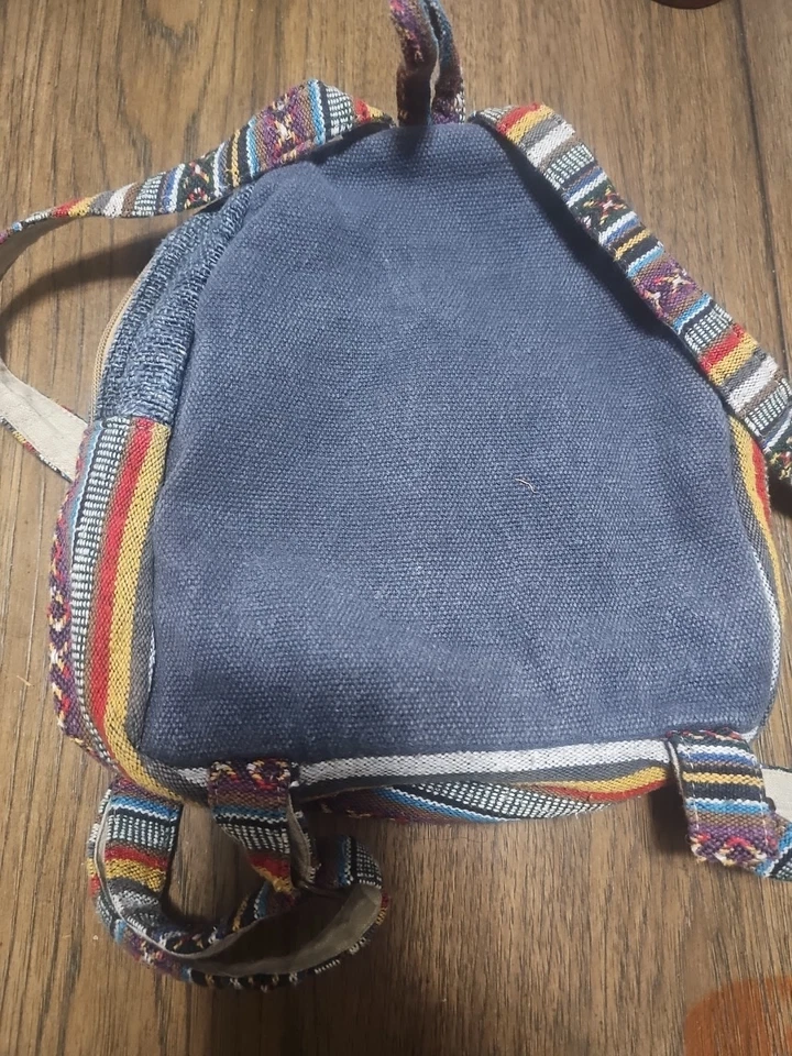 Freakmandu Hemp Bodi Boho Mini Backpack Hippy Bag Purse - Image 3 of 4