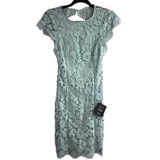 Lulus Open Back Lace Cap Sleeve Minidress Women's Size XS Romantic Wedding Guest