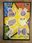 1999 Topps Pokemon Team Rocket Sticker Card Blue Label MP Ekans Meowth Vintage