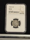 1924 S BUFFALO NICKEL VF 25 NGC CERTIFIED
