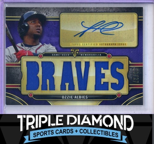 2024 Topps Triple Threads Ozzie Albies Game-Used Relic Auto Purple #20/27 F180
