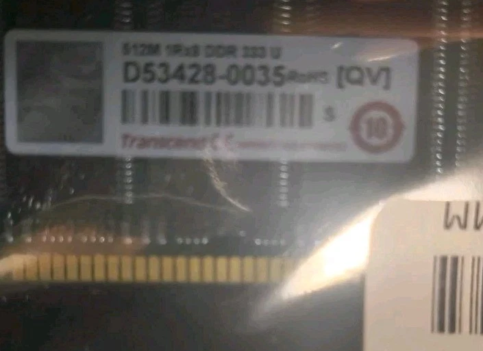 Transcend D53428-0035 / Gilbarco M02870B026S 512MB DDR SDRAM DIMM Module - Image 3 of 4