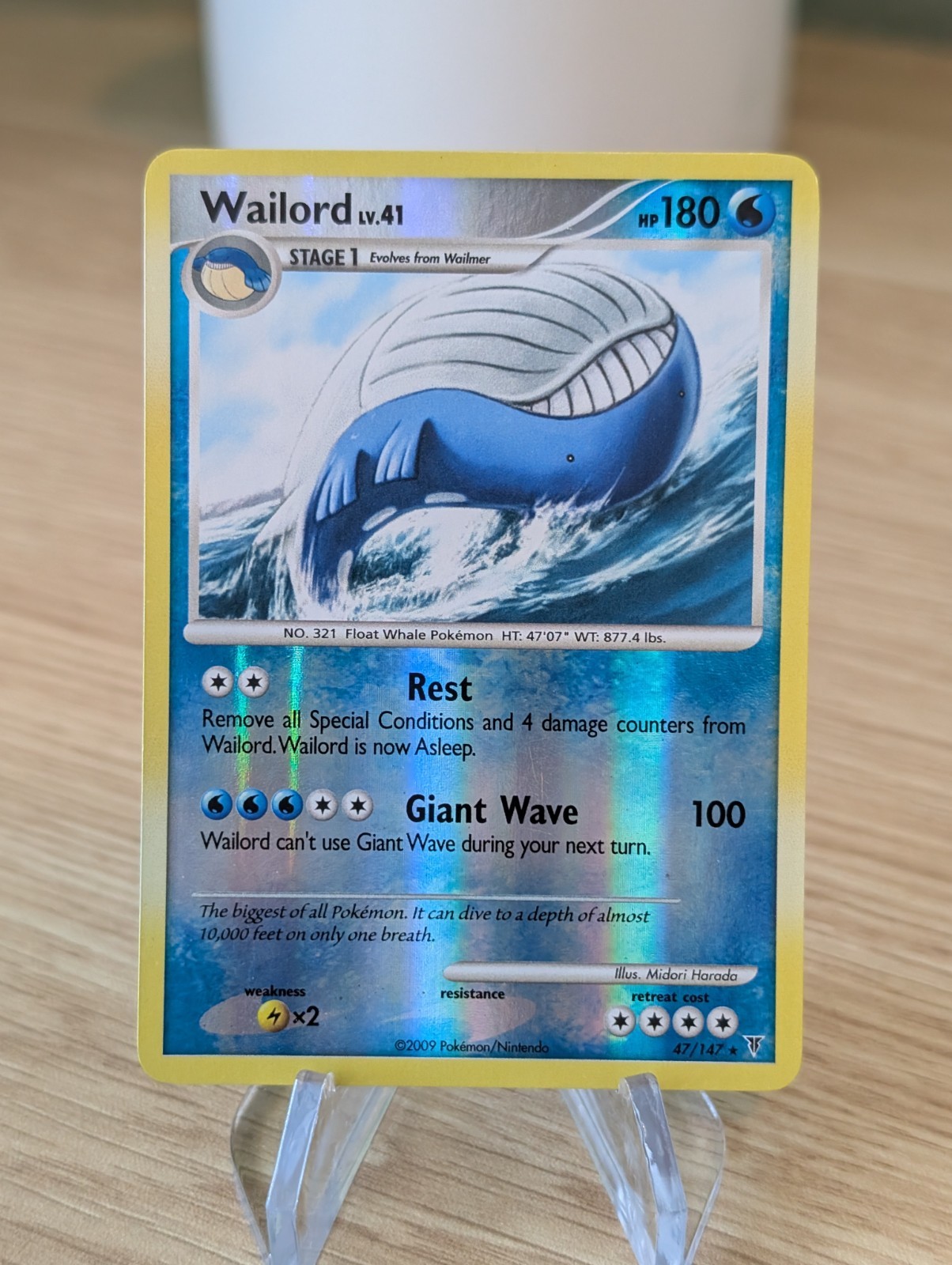 Wailord #47/147 Platinum: Supreme Victors REVERSE HOLO RARE LP Pokemon Card
